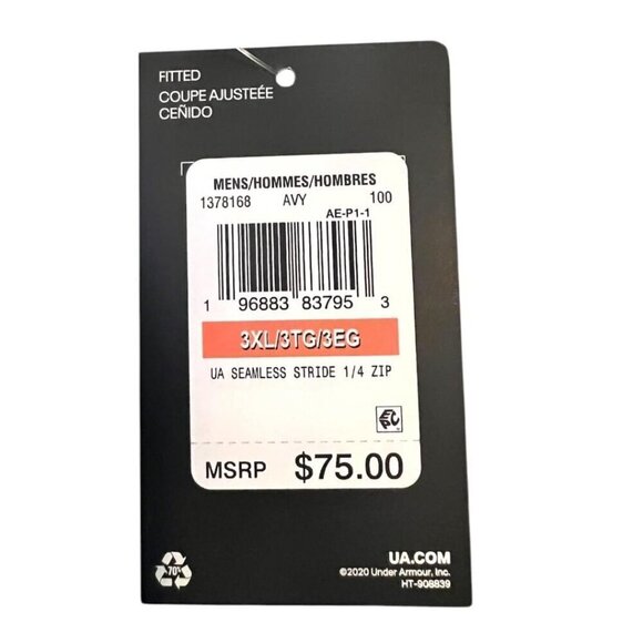 Under Amour Mens White Quarter Zip Pullover Long Sleeve Top Activewear Sz 3XL - Picture 4 of 10